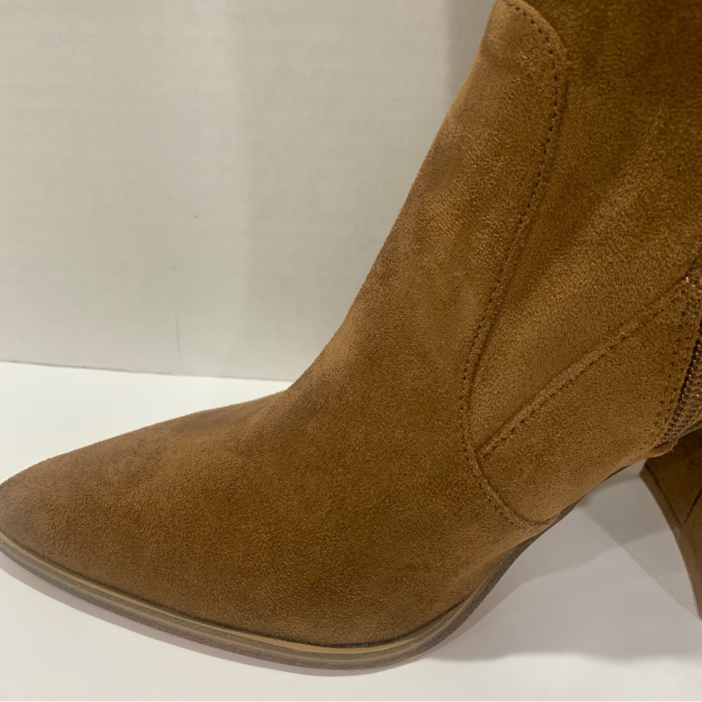 STEVE MADDEN rust/tan suede size 11 over the knee boots suede heel Tava style - Picture 6 of 16